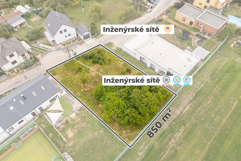 Prodej stavebního pozemku v Kostelci – fotografie nemovitosti